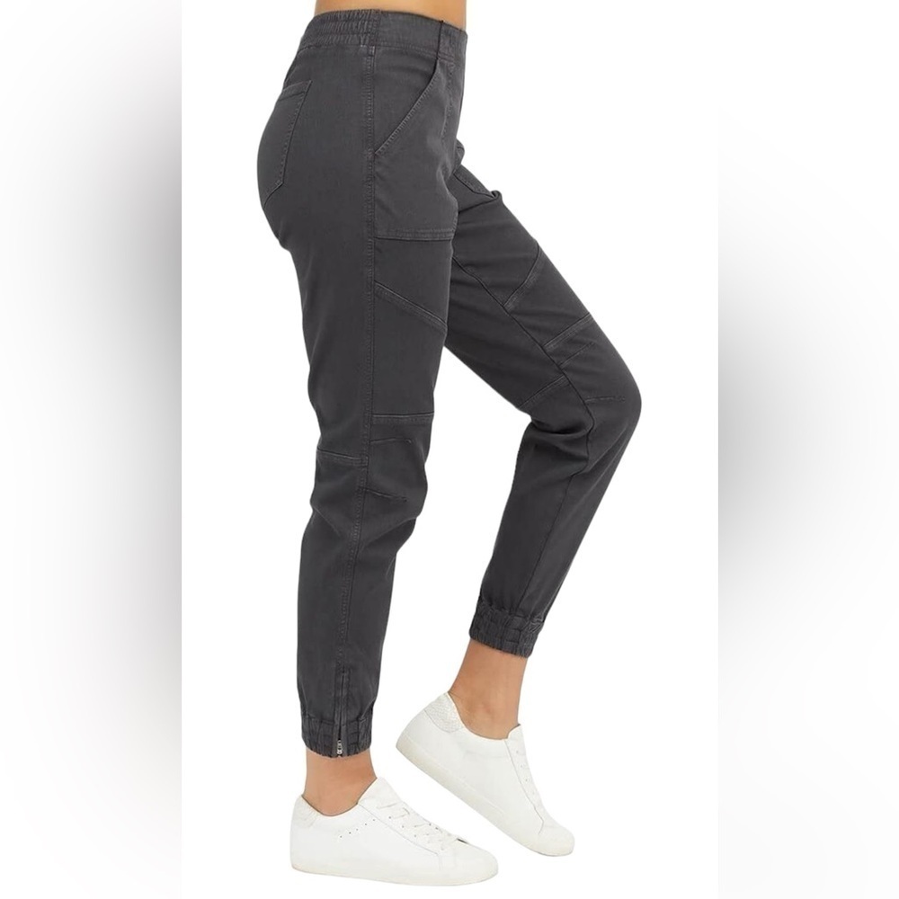 Spanx, Stretch Twill Cargo Jogger Pants Size M, Color: Washed Black - Picture 3 of 8